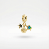 Charm Animales Marinos Dorado Rodinado