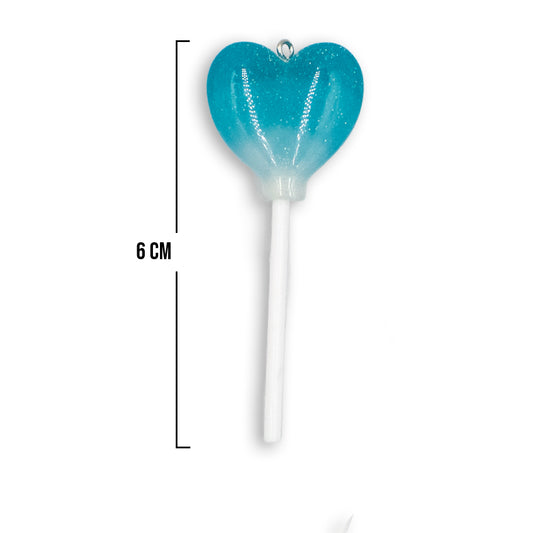Dije Chupeta Corazón Azul Acrílico