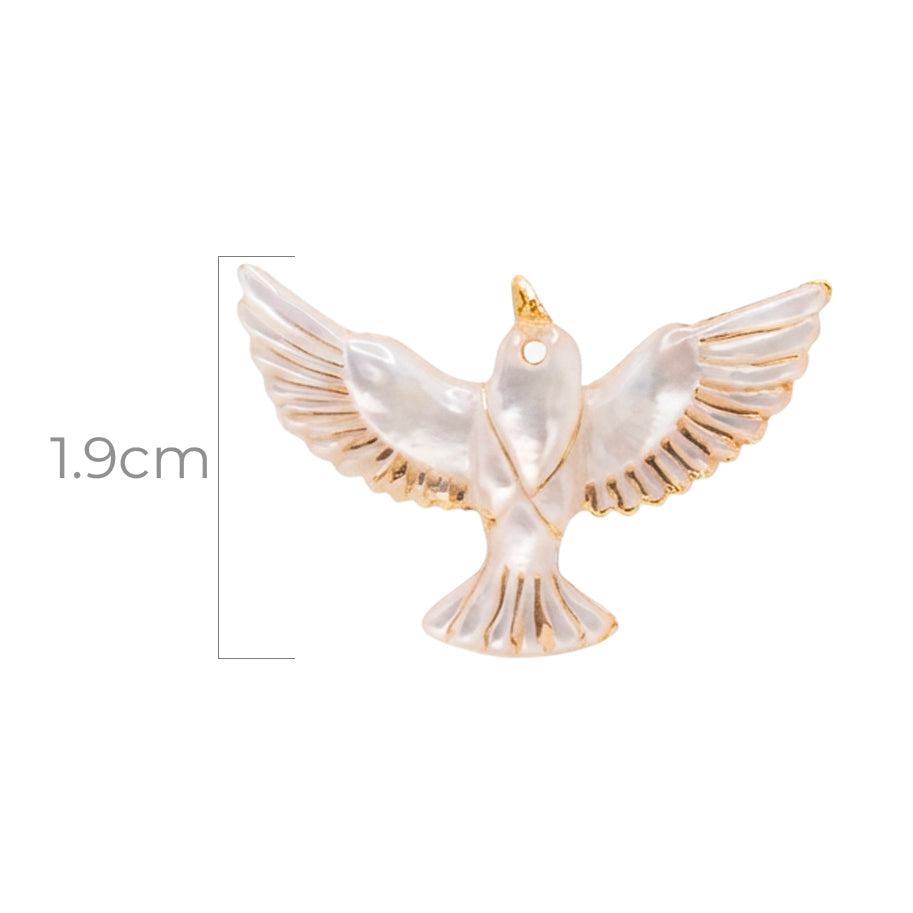 Dije Colibrí Blanco Acrílico