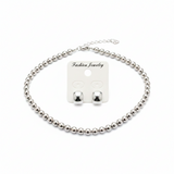 Kit Collar + Topos Plateado