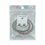 Kit Collar + Topos Plateado