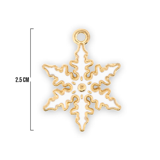 Dije Copo De Nieve Estrella Navideño 15 Rodinado