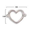Dije Corazón Liso Silueta Plateado Rodinado