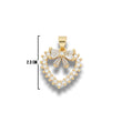 Dije Corazón Coquette Dorado Rodinado