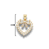 Dije Corazón Coquette Dorado Rodinado