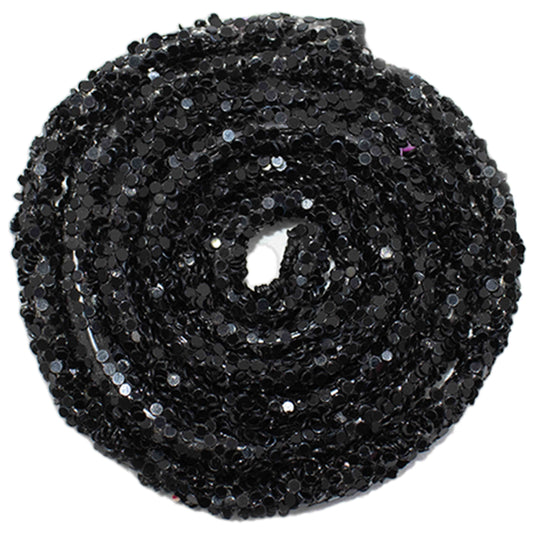 Cordon Escarchado #6 x 50 Cms / Negro / 11