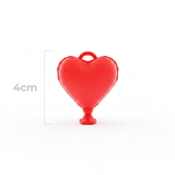 Corazón Globo Rojo 4 CM En Acrilico