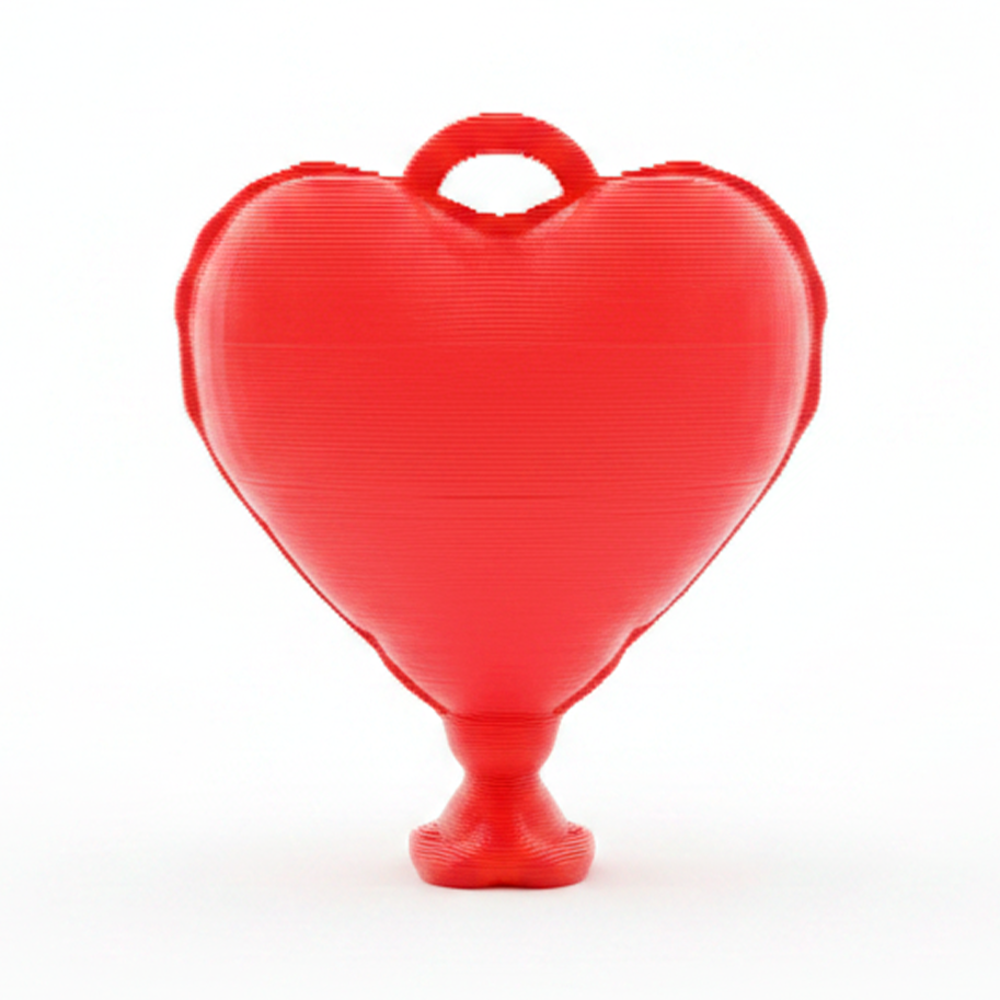 Corazón Globo Rojo 4 CM En Acrilico