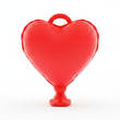 Corazón Globo Rojo 4 CM En Acrilico