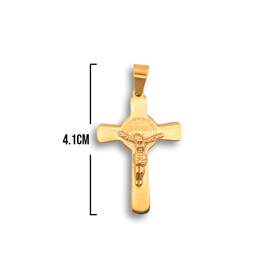 Cristo Dorado De Acero / 4.1cm