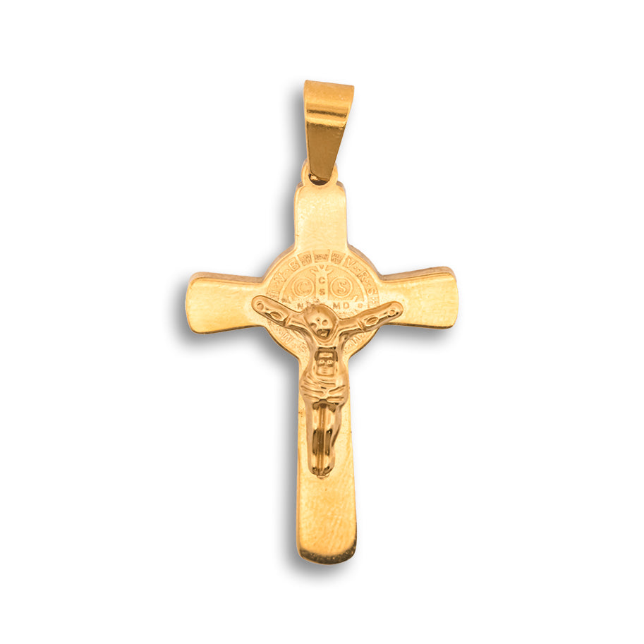 Cristo Dorado De Acero / 4.1cm