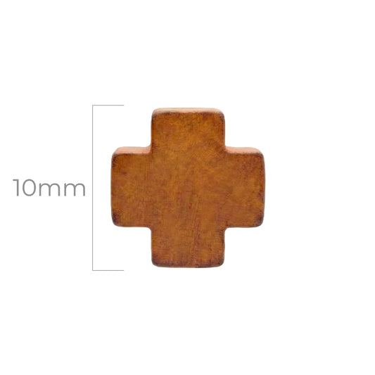 Cruz Pasador De Madera Café 10 x 10mm