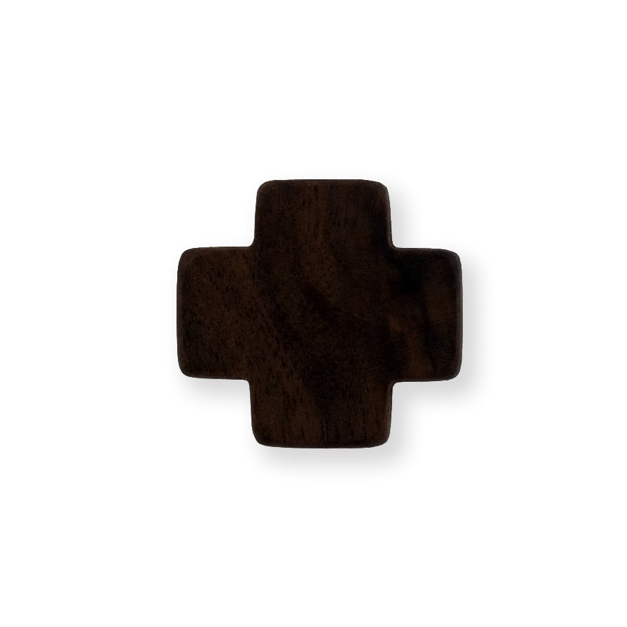 Cruz Pasador De Madera Café Oscuro 10 x 10mm