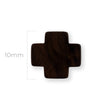 Cruz Pasador De Madera Café Oscuro 10 x 10mm
