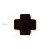 Cruz Pasador De Madera Café Oscuro 10 x 10mm
