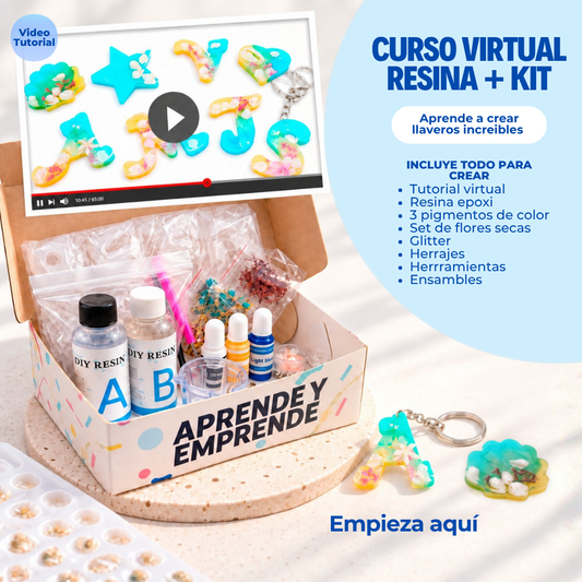 Kit Llaveros De Resina + Curso Virtual Gratis