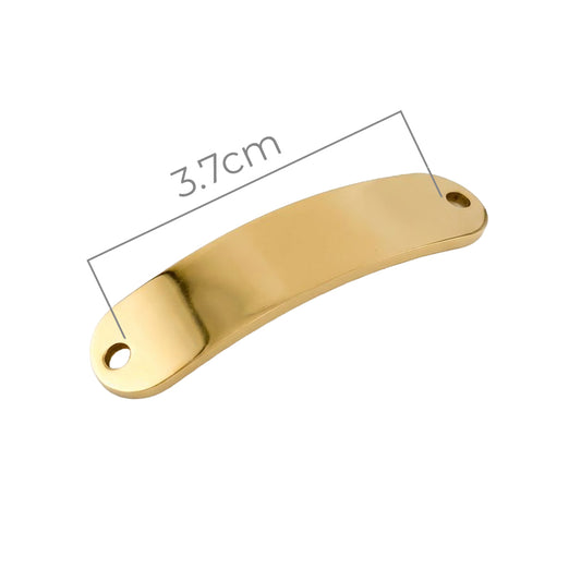 Placa De Acero Curva Para Tejer 4.5 x 1.0 Cms Pulsera Dorado
