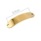 Placa De Acero Curva Para Tejer 4.5 x 1.0 Cms Pulsera Dorado