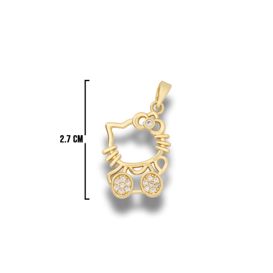Dije Hello Kitty Silueta Dorado Rodinado