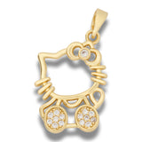Dije Hello Kitty Silueta Dorado Rodinado