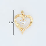 Dije Corazón Infinito Circones Dorado Rodinado