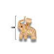Dije Elefante Circones Dorado Rodinado