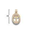 Dije Jesucristo Collar Dorado Rodinado