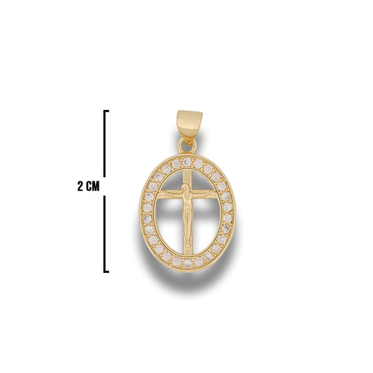 Dije Jesucristo Collar Dorado Rodinado