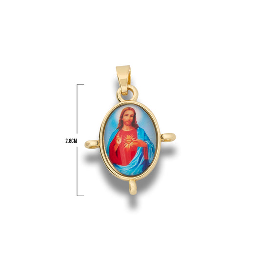 Dije Sagrado Corazón De Jesús Para Decorar Dorado Rodinado
