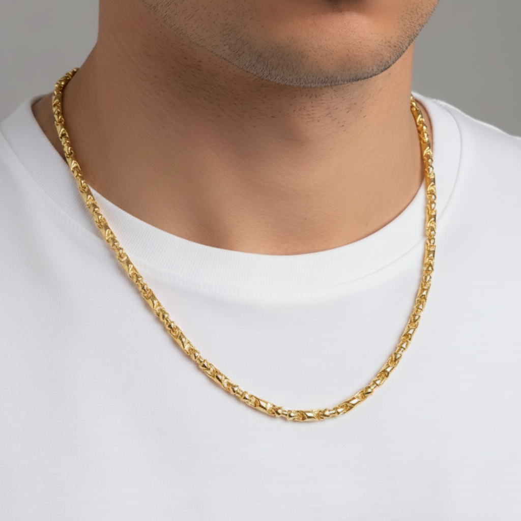 Cadena Rustica Dubái 60Cms Dorado Rodinado