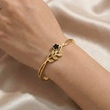 Brazalete Espiga Acero Dorado