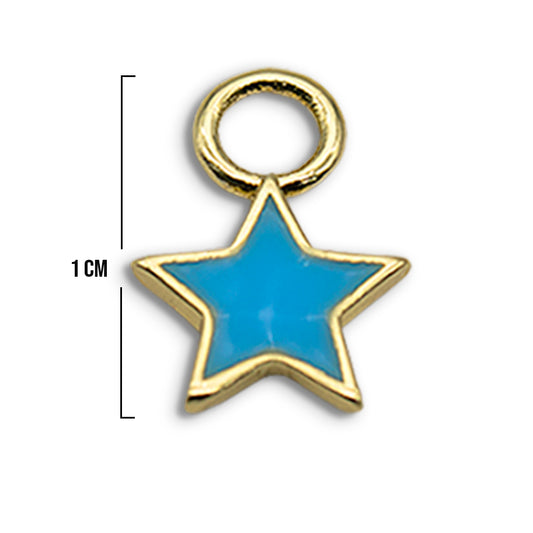 Dije Estrella Azul Rodinado