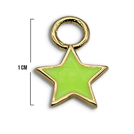 Dije Estrella Verde Rodinado