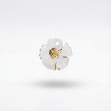 Dije Flor Lirio Acrílico Blanca