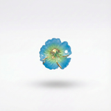 Dije Flor Lirio Acrílico  Azul