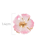 Dije Flor Lirio Acrílico Rosado