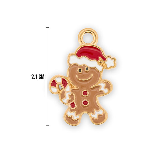 Dije Muñeco De Galleta Navideño 23 Rodinado