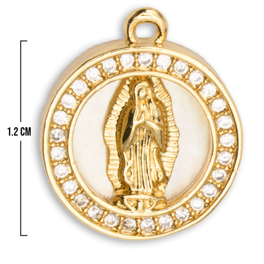 Dije Virgen Guadalupe Nacarada Collar Rodinado