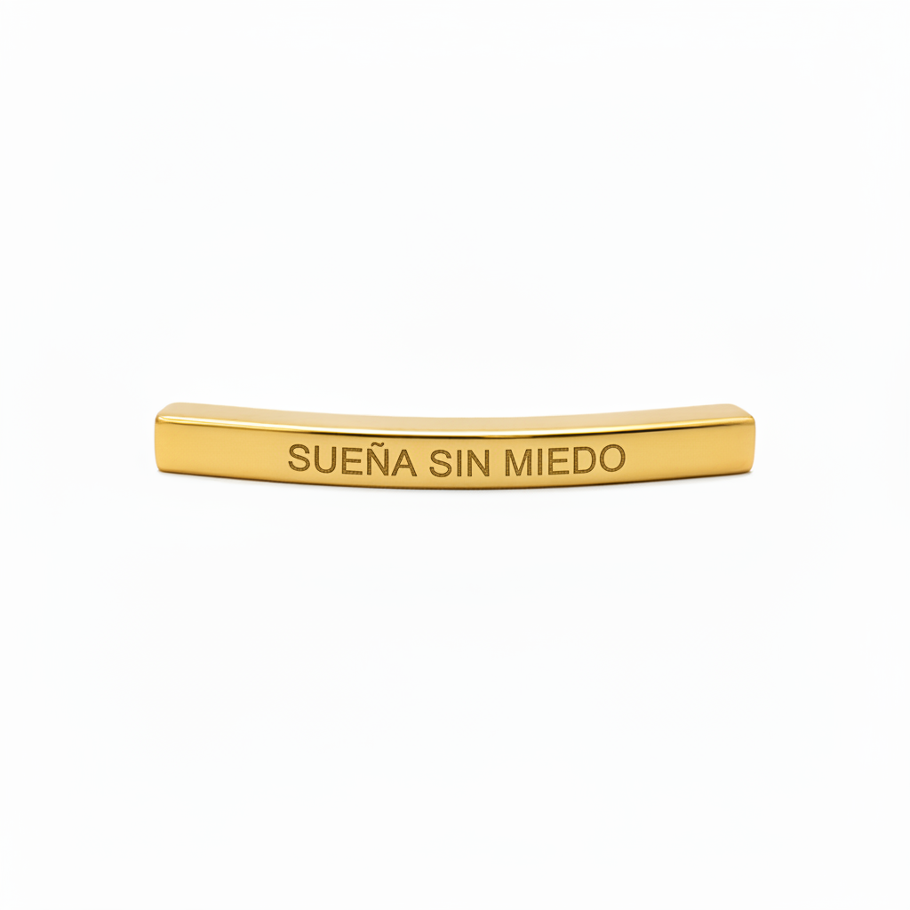 Herraje Tubo Pasador Dorado En Acero
