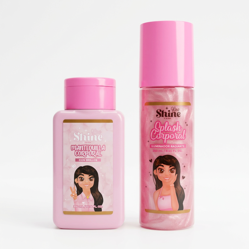 kit Grande Glow Shine Rosado mantequilla splash BY YAJA x 250ml