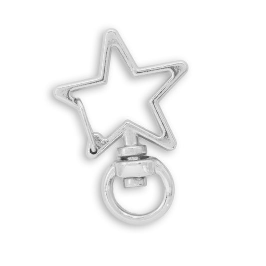 Herraje Estrella Plateado Para Llavero
