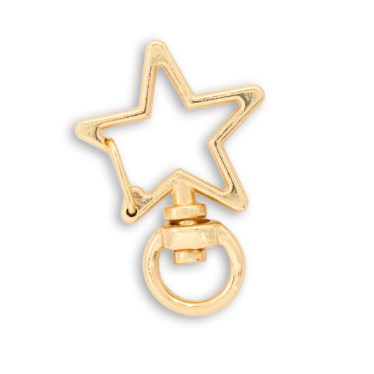 Herraje Estrella Dorado Para Llavero