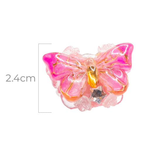 Mariposa Grande Rosada Exclusive Grande Pasador