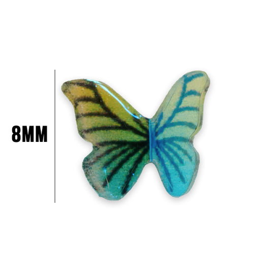 Mariposa 3D Verde Azul x 10 Unidades