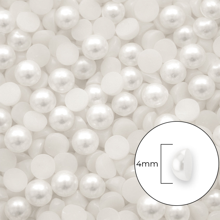 Media Perla Plástica 4mm Blanca x 10.000 Unidades