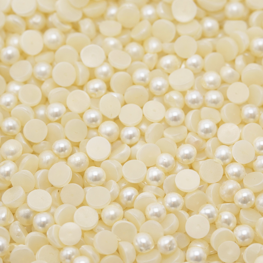 Media Perla Plástica 3mm Beige x 10.000 Unidades