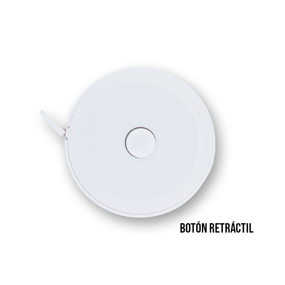 Cintra Metrica Redonda Retractil Blanca x150 cm