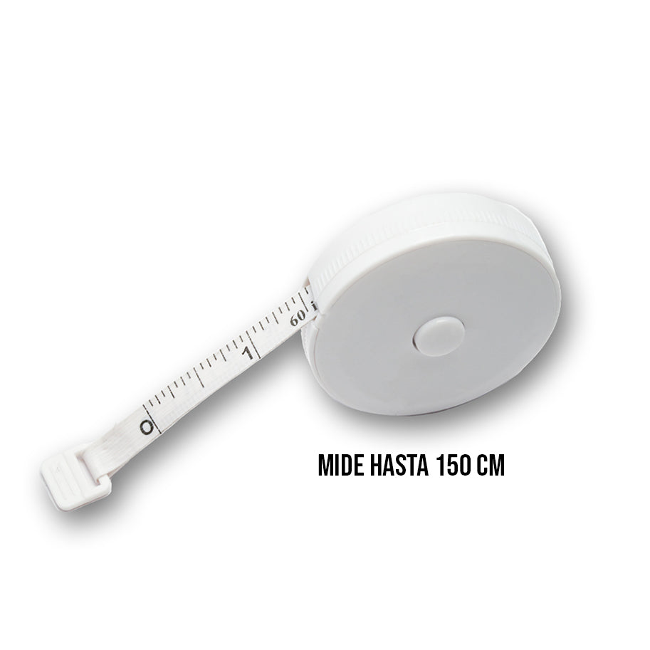 Cintra Metrica Redonda Retractil Blanca x150 cm