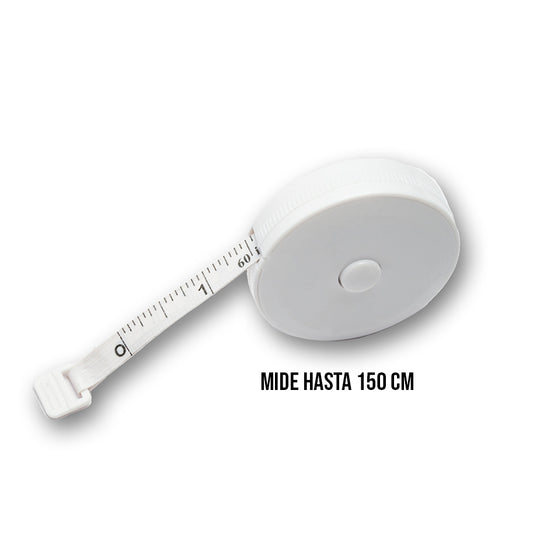 Cintra Metrica Redonda Retractil Blanca x150 cm