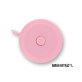 Cinta Metrica Redonda Retractil Rosada x150 cm